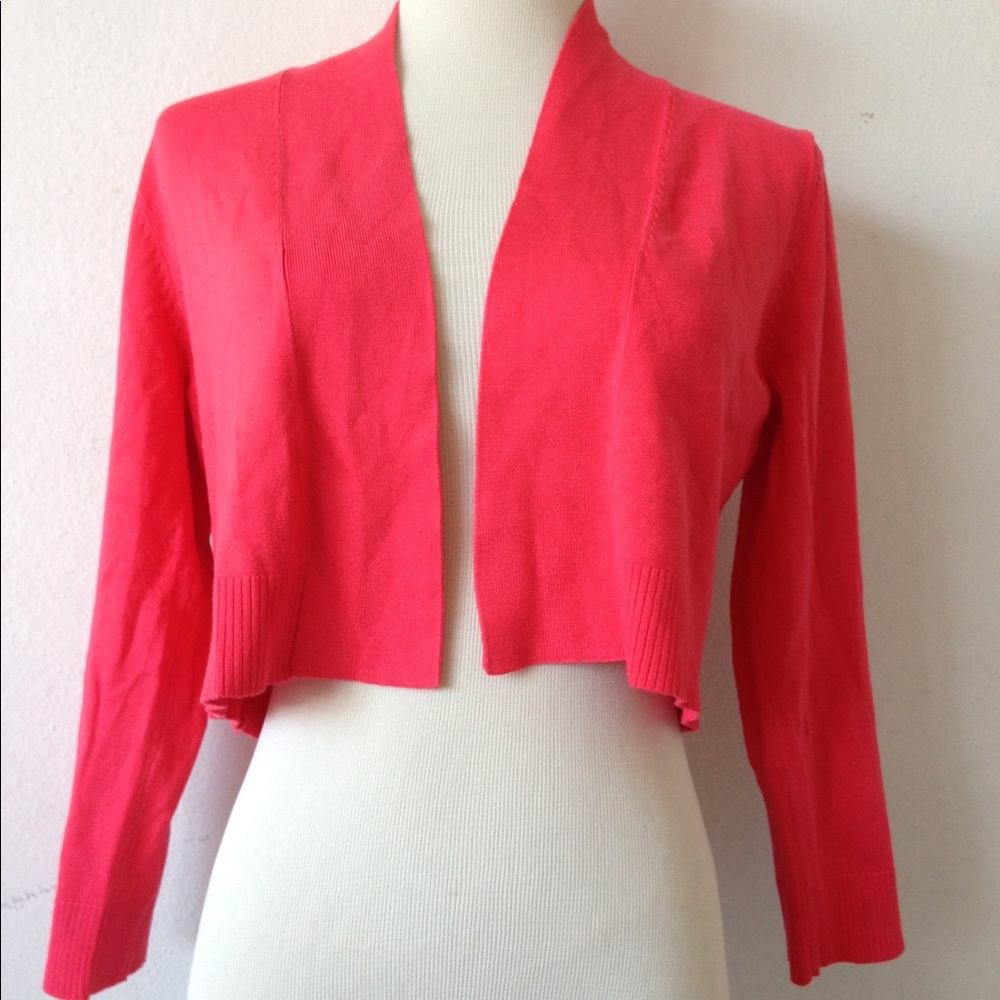Calvin Klein Cropped Top Sweater Hot Pink Sz M
